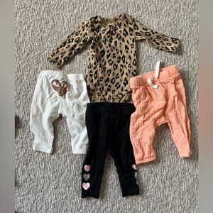 Girls bundle 6-9 months onesie and pants